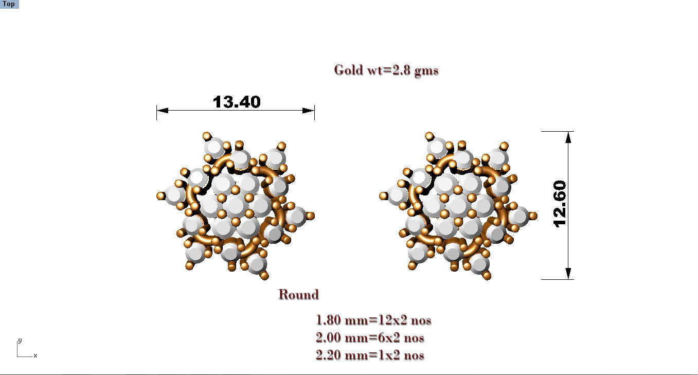 88 nose pins cad 3dm stl details 3D print model_10
