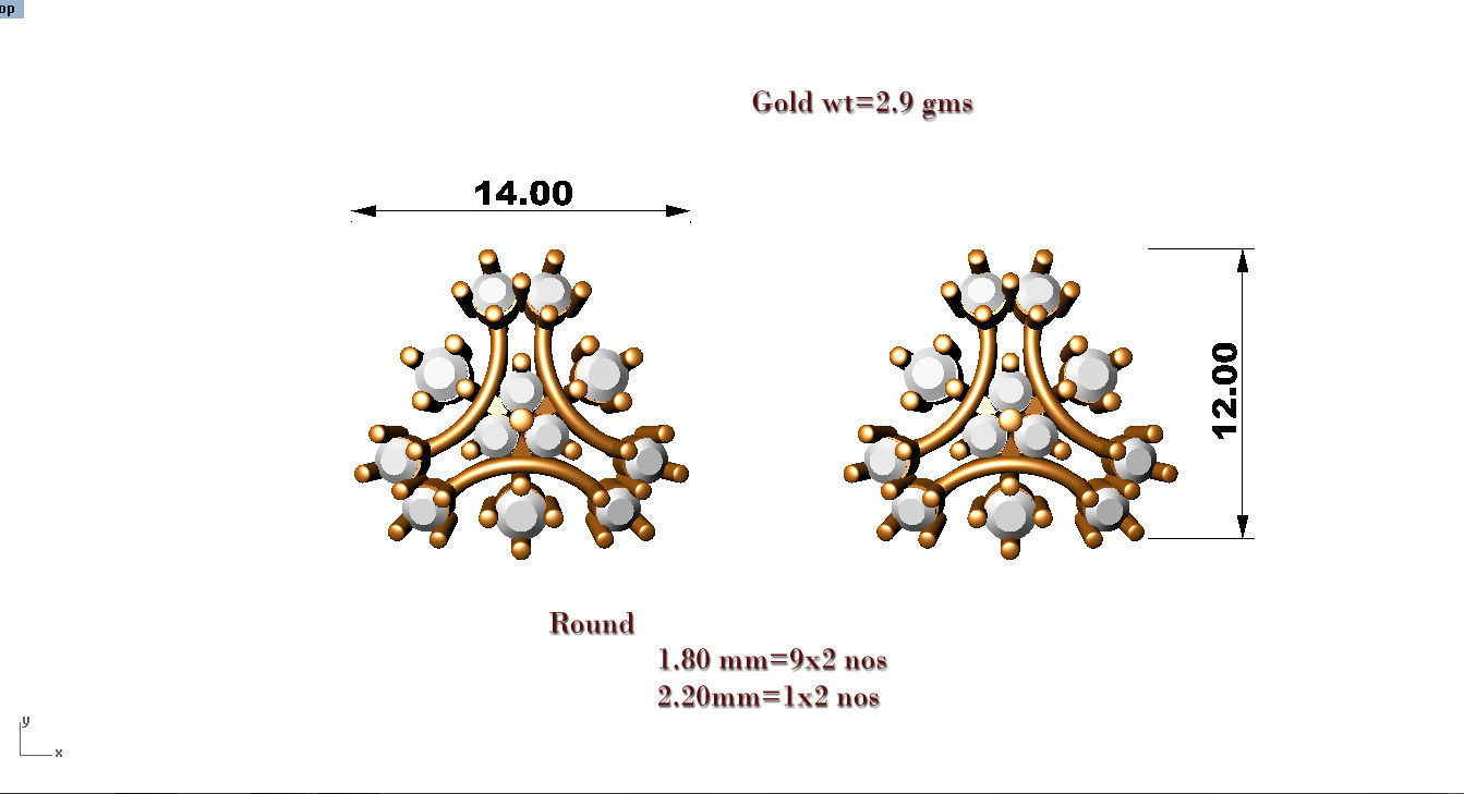 88 nose pins cad 3dm stl details 3D print model_70