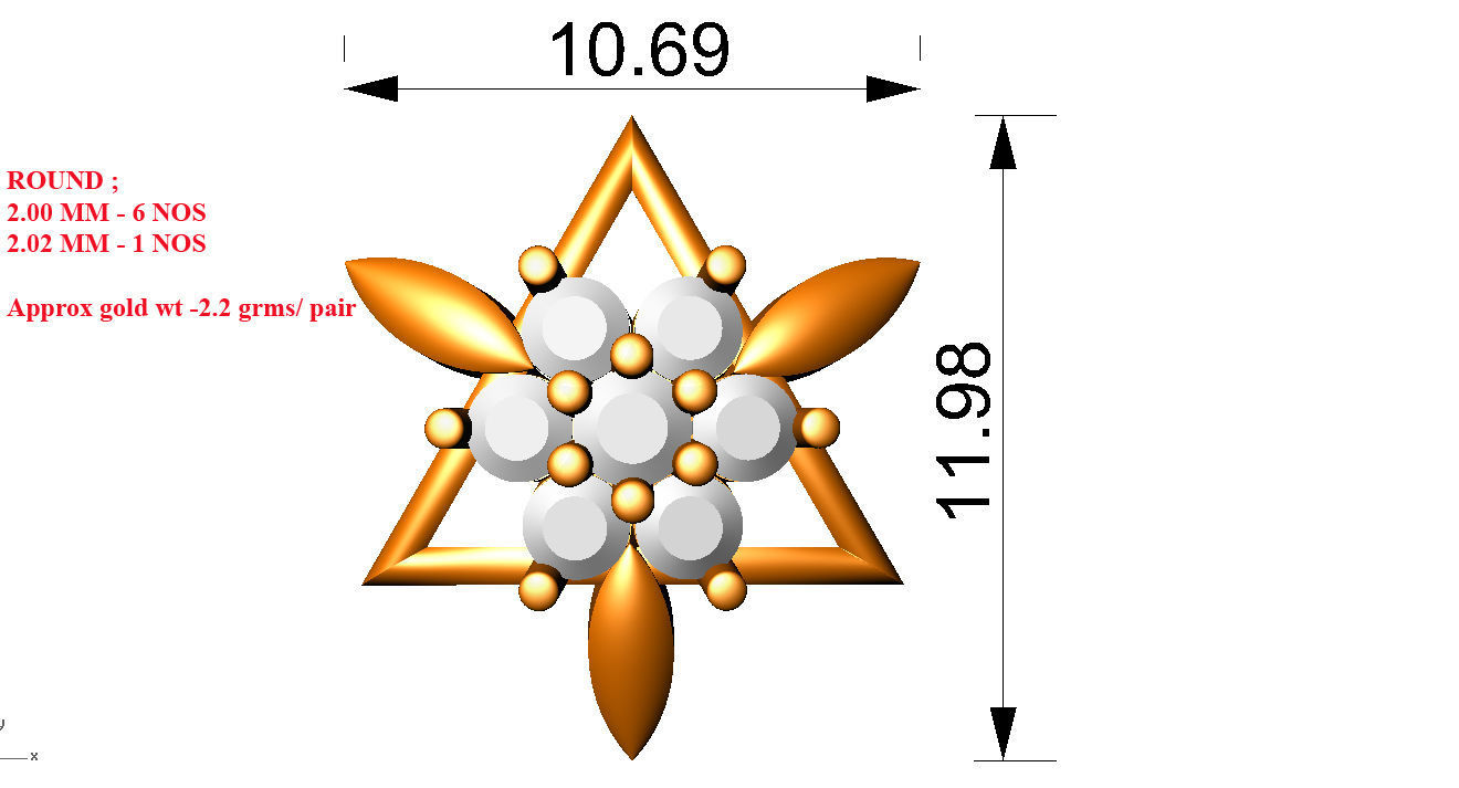 88 nose pins cad 3dm stl details 3D print model_43