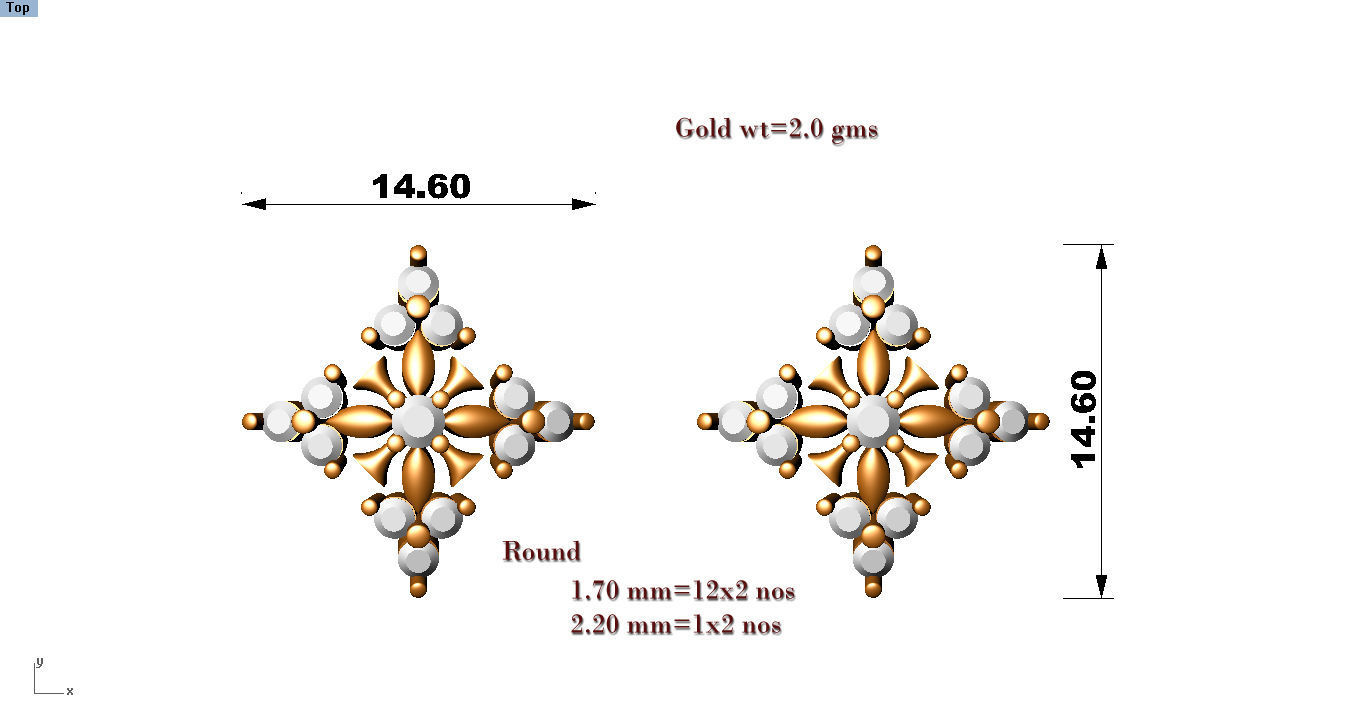 88 nose pins cad 3dm stl details 3D print model_14