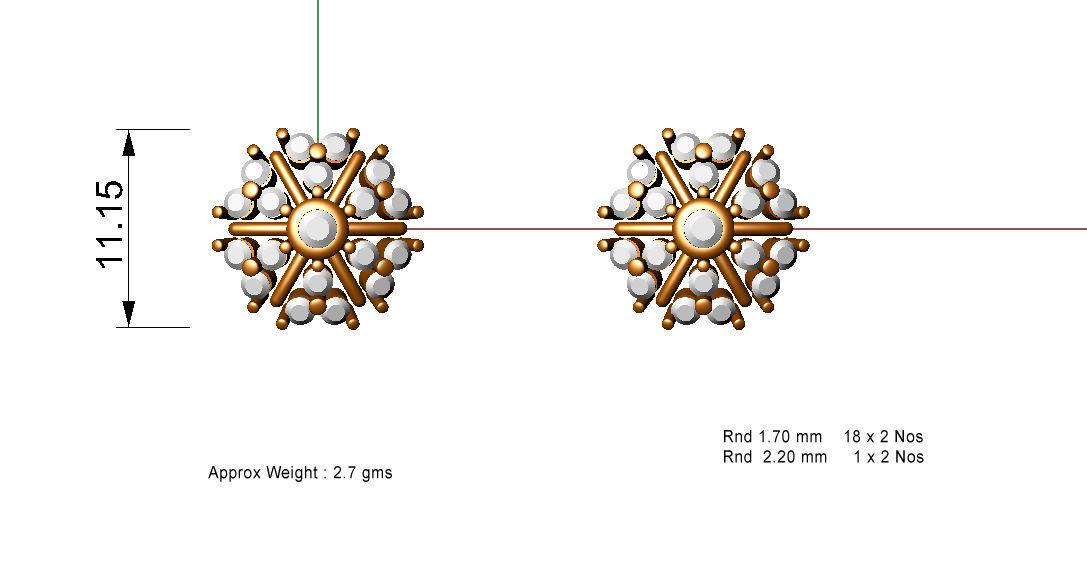 88 nose pins cad 3dm stl details 3D print model_56