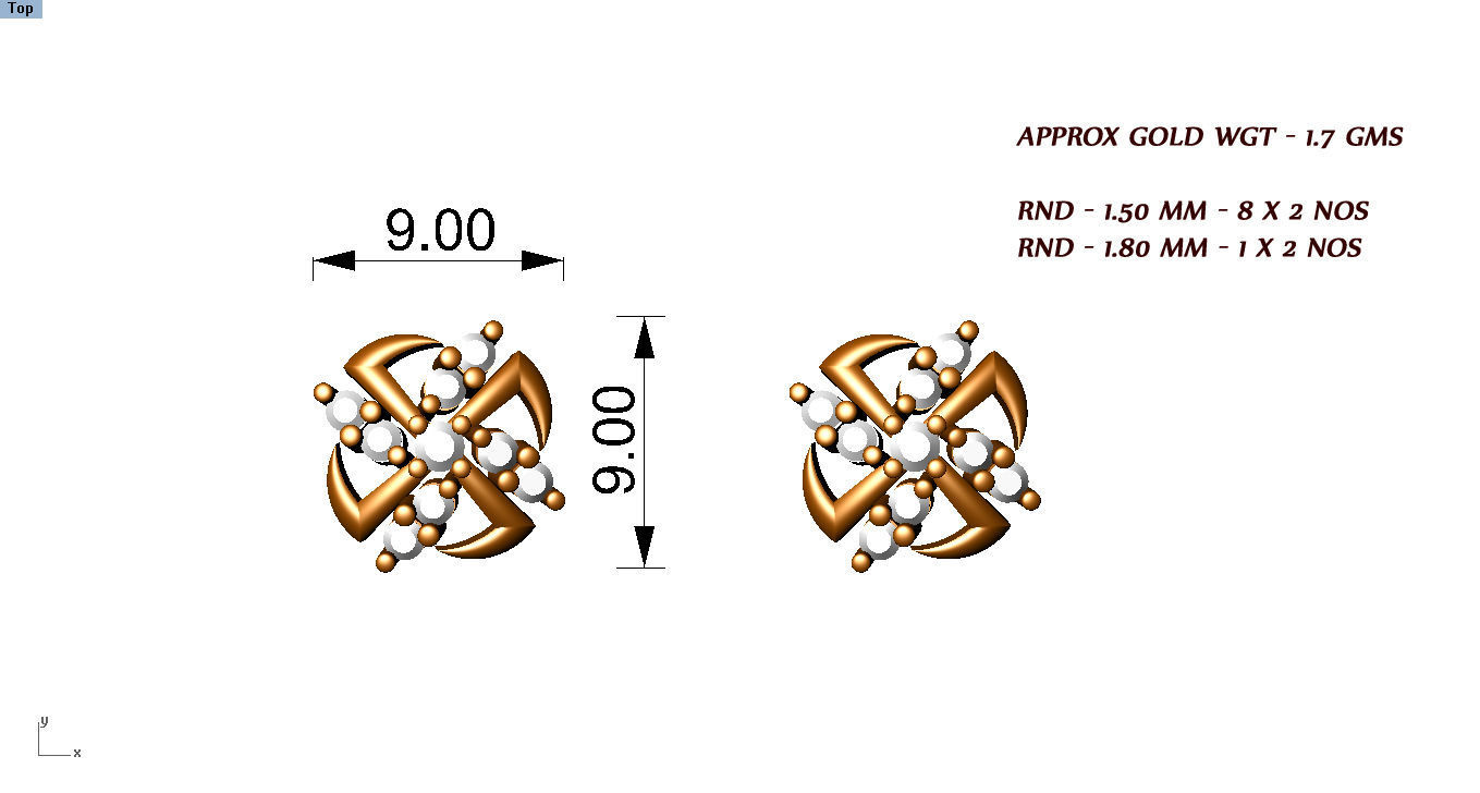 88 nose pins cad 3dm stl details 3D print model_60