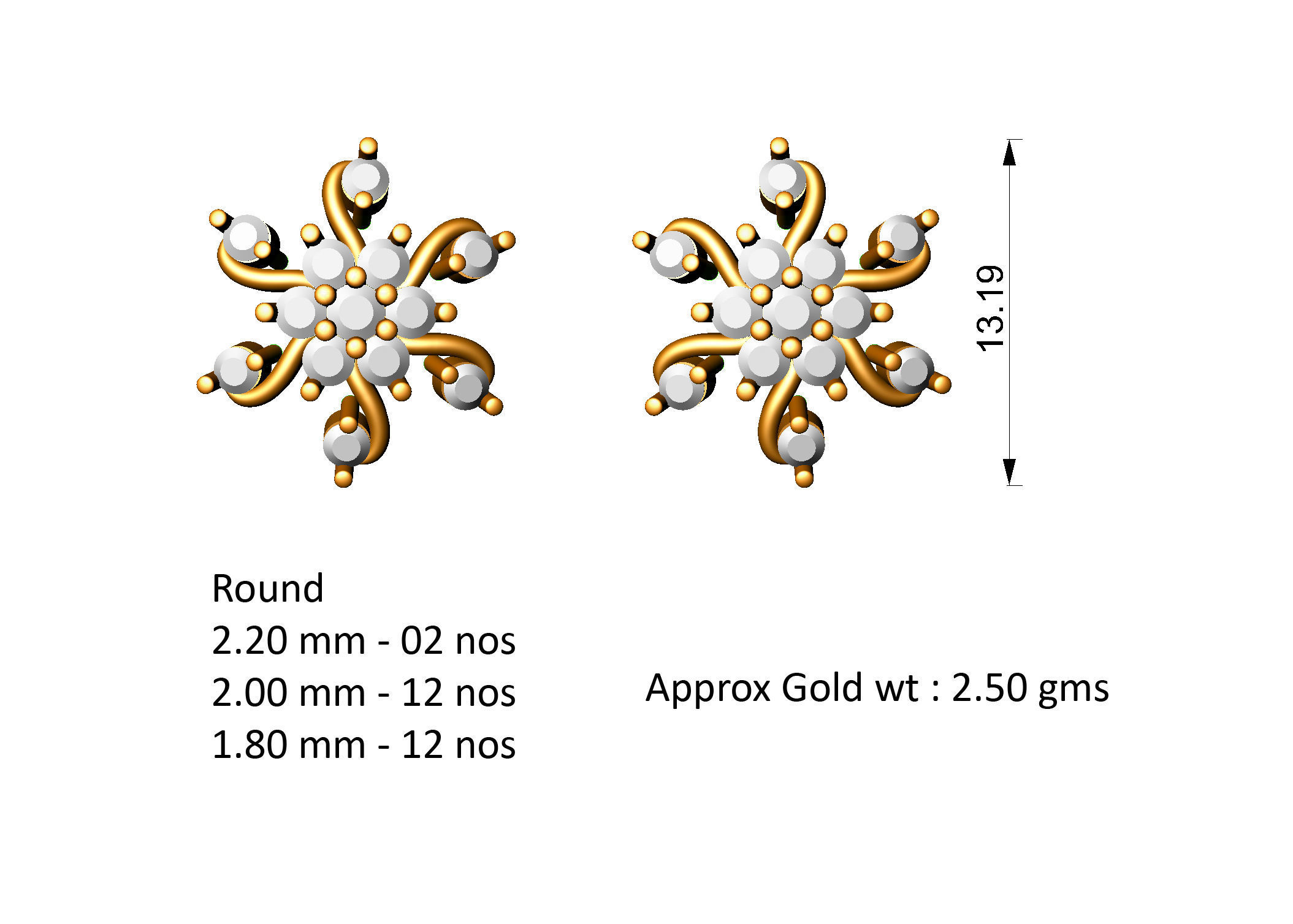 88 nose pins cad 3dm stl details 3D print model_58