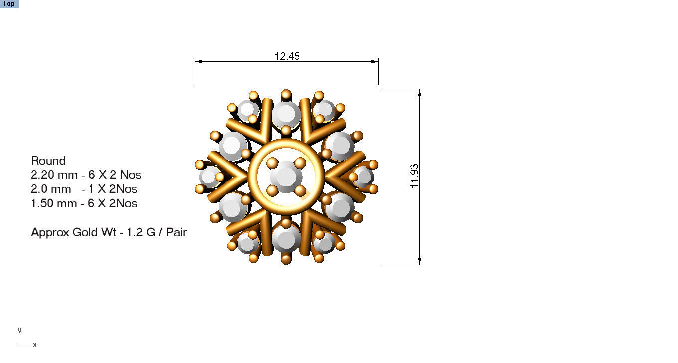 88 nose pins cad 3dm stl details 3D print model_47