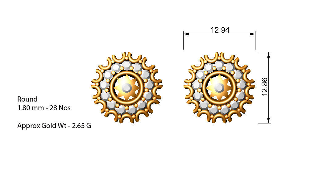 88 nose pins cad 3dm stl details 3D print model_67
