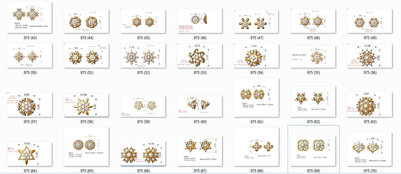 88 nose pins cad 3dm stl details 3D print model_1