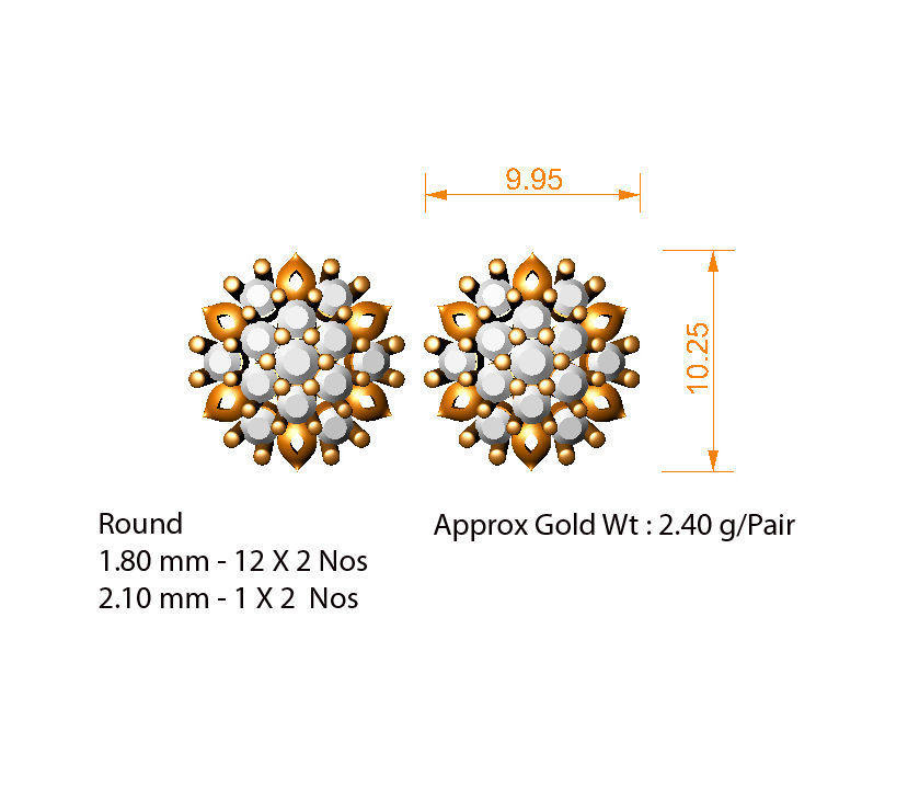 88 nose pins cad 3dm stl details 3D print model_44