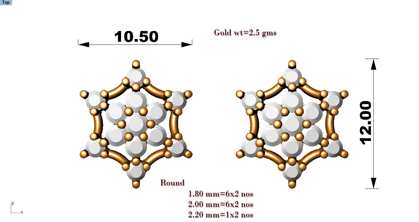 88 nose pins cad 3dm stl details 3D print model_72