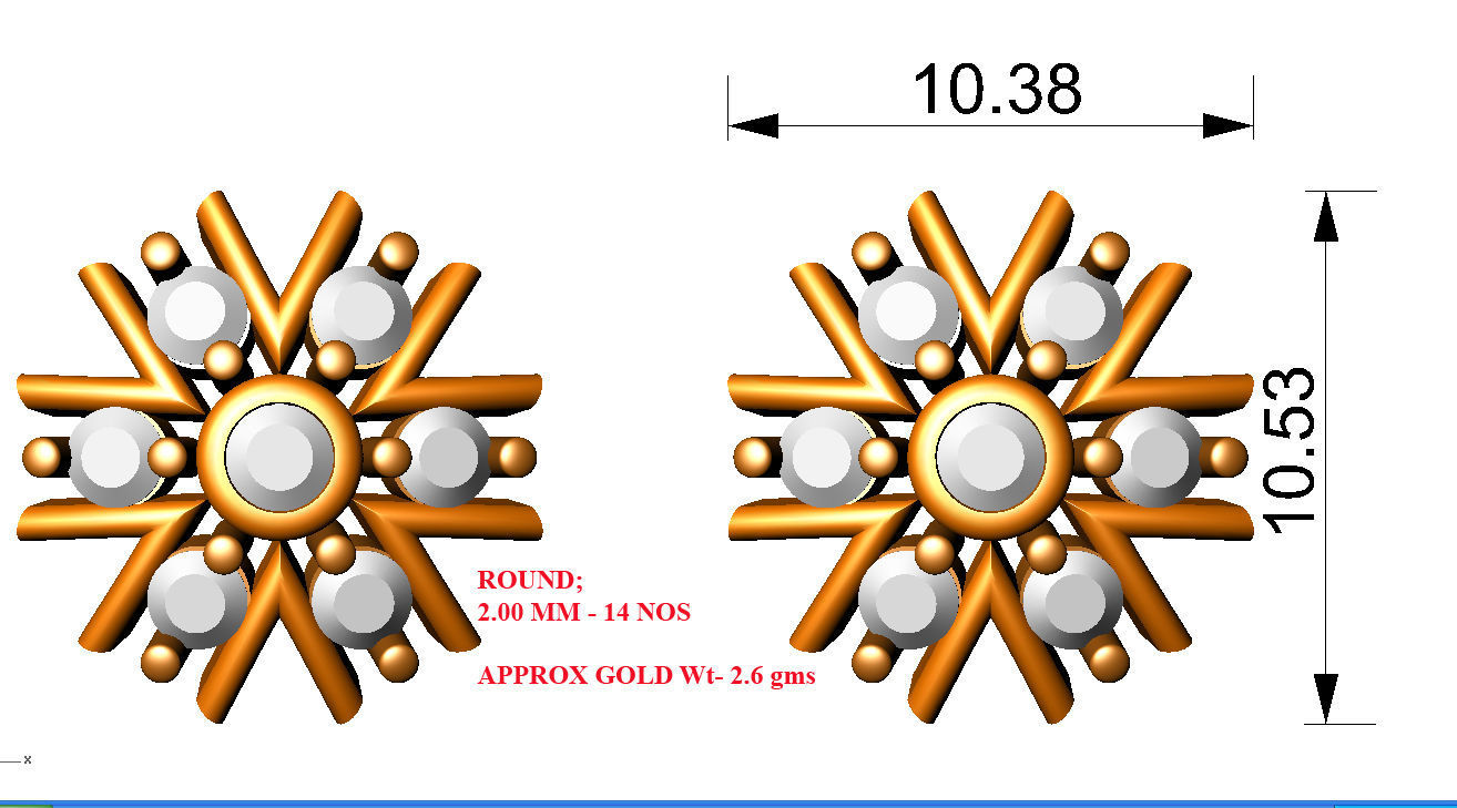 88 nose pins cad 3dm stl details 3D print model_37