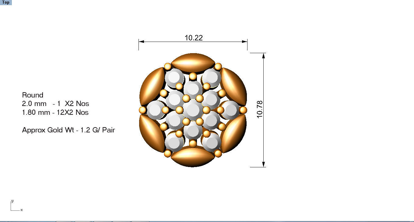 88 nose pins cad 3dm stl details 3D print model_49