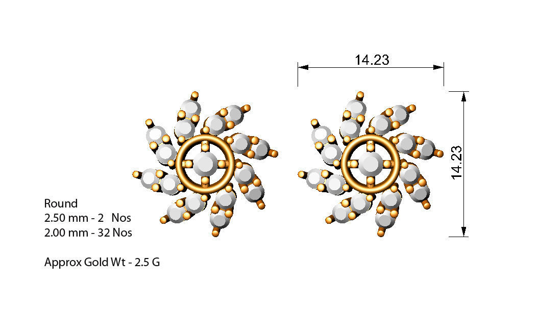 88 nose pins cad 3dm stl details 3D print model_12