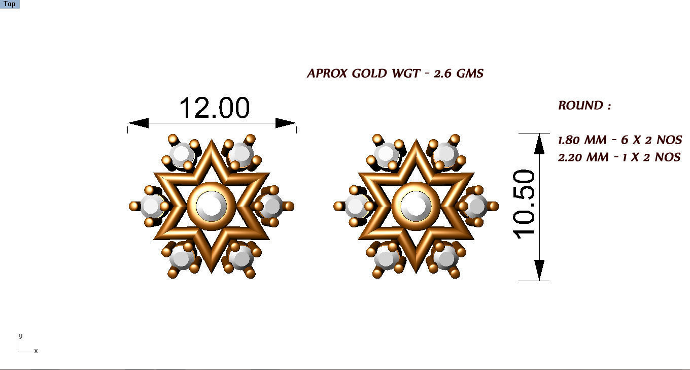 88 nose pins cad 3dm stl details 3D print model_50