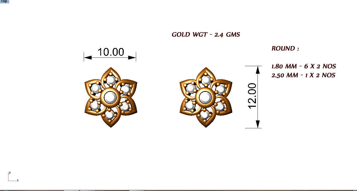 88 nose pins cad 3dm stl details 3D print model_54