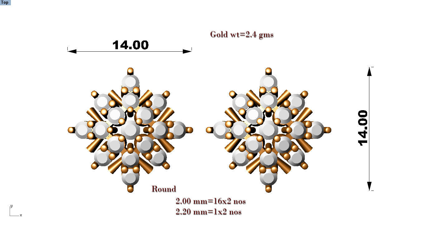 88 nose pins cad 3dm stl details 3D print model_71