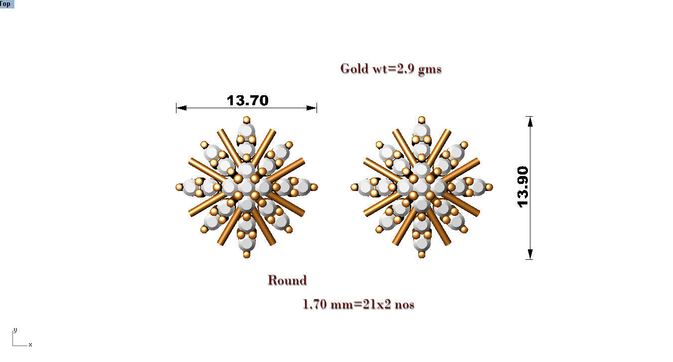 88 nose pins cad 3dm stl details 3D print model_8
