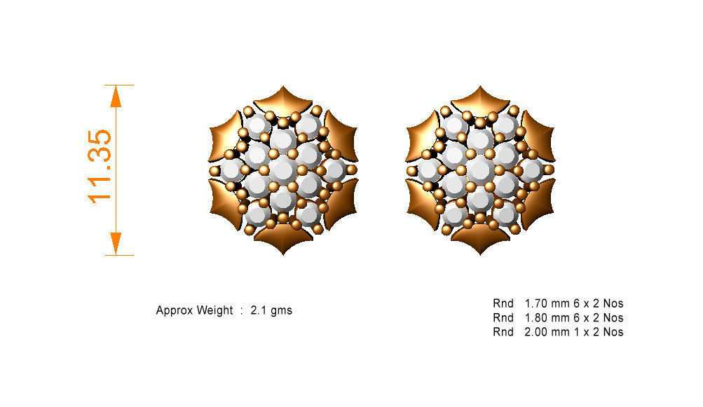88 nose pins cad 3dm stl details 3D print model_57
