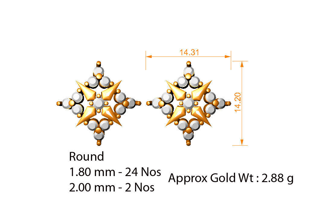 88 nose pins cad 3dm stl details 3D print model_79