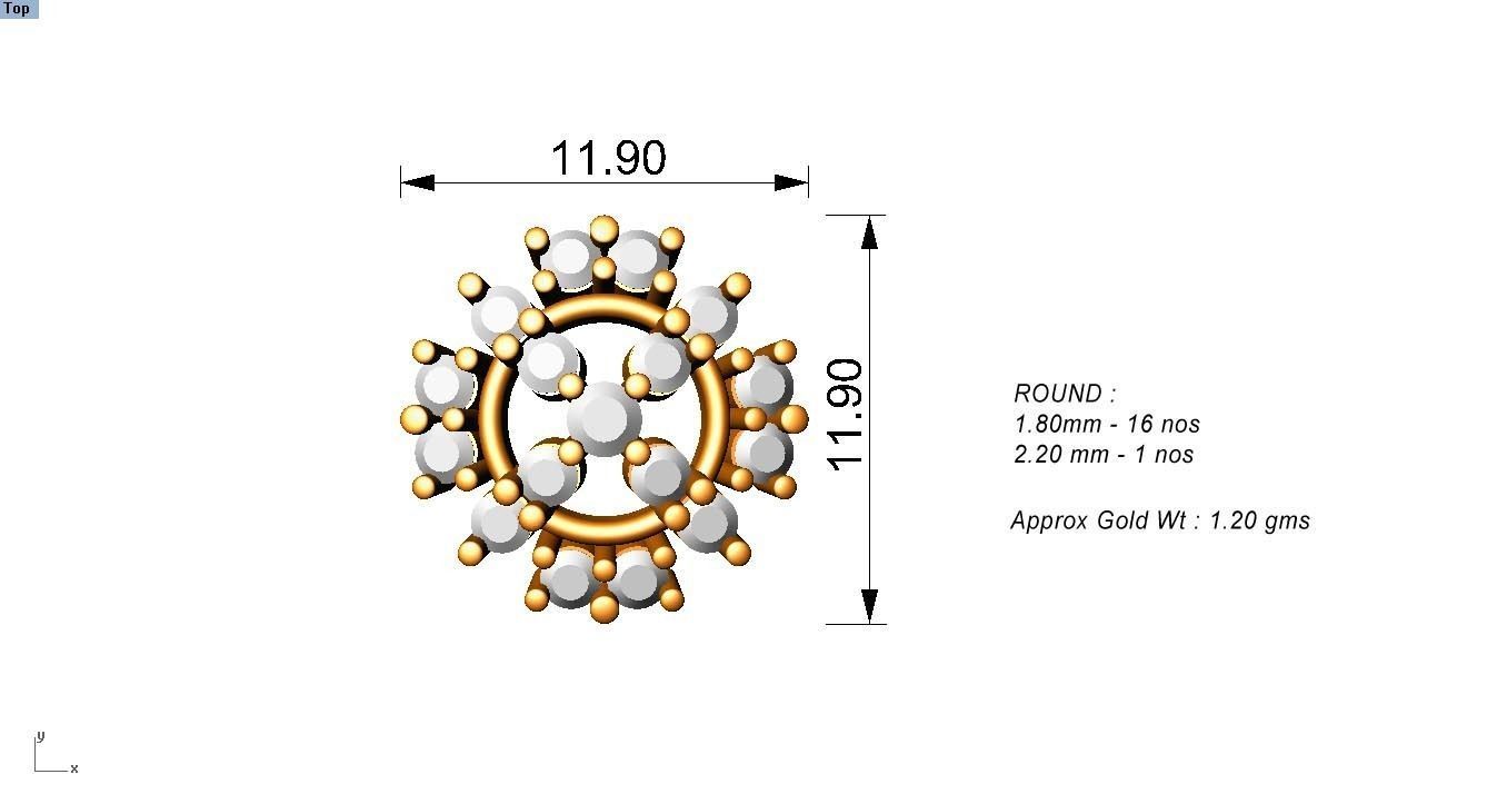 88 nose pins cad 3dm stl details 3D print model_97