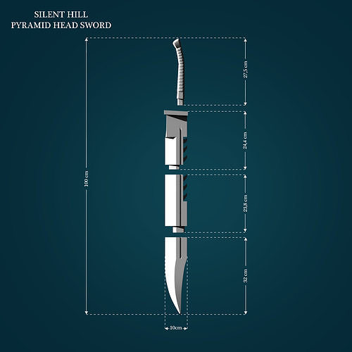 Pyramid Head Sword from Silent Hill 3D print model