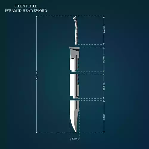 Pyramid Head Sword from Silent Hill 3D print model Pyramid Head Sword from Silent Hill 3D print model
