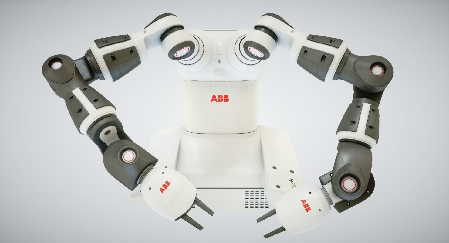 Robot Yumi Low-poly 3D model_2