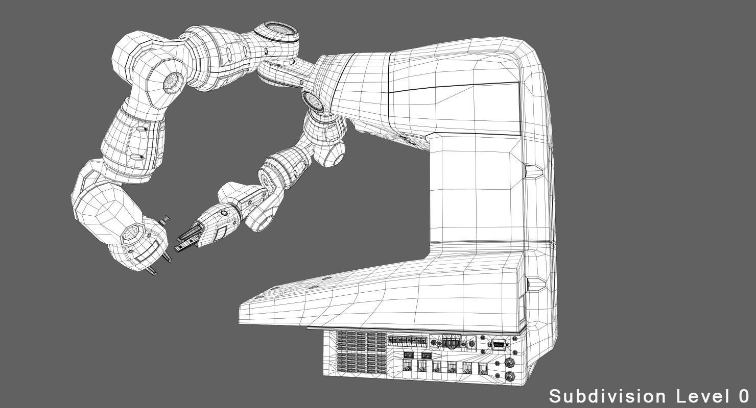 Robot Yumi Low-poly 3D model_22