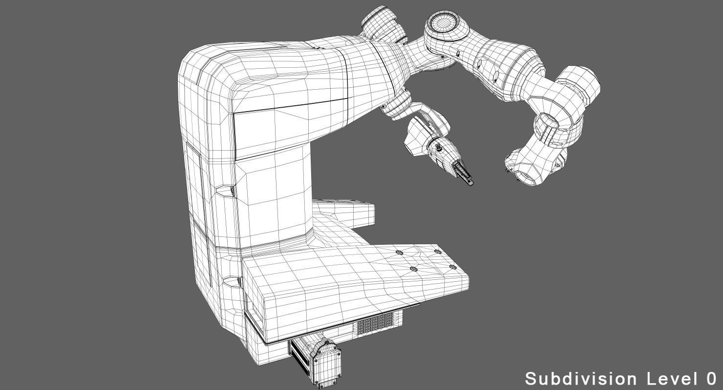 Robot Yumi Low-poly 3D model_20