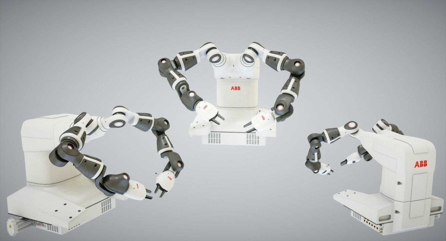 Robot Yumi Low-poly 3D model_13