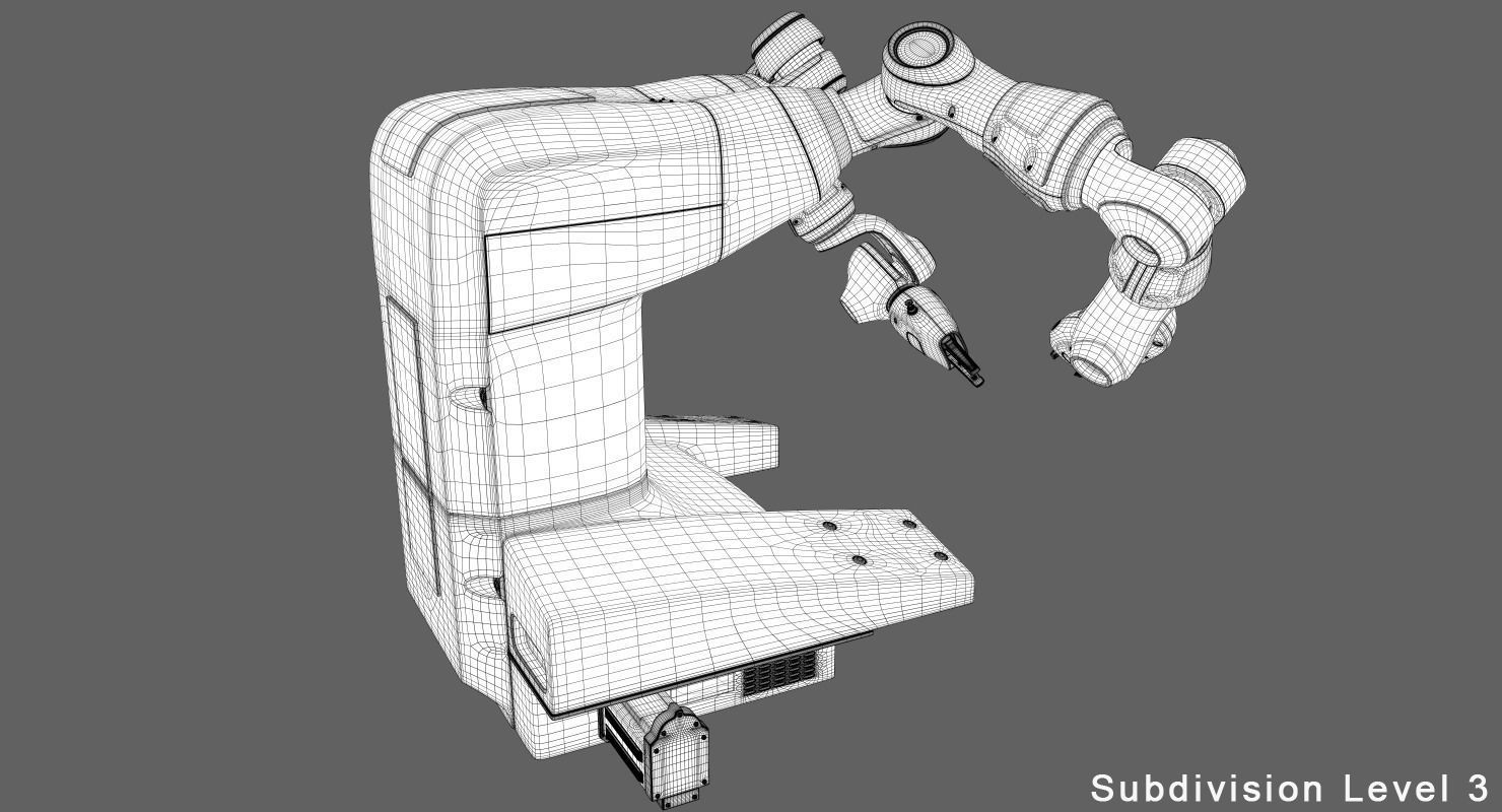Robot Yumi Low-poly 3D model_21