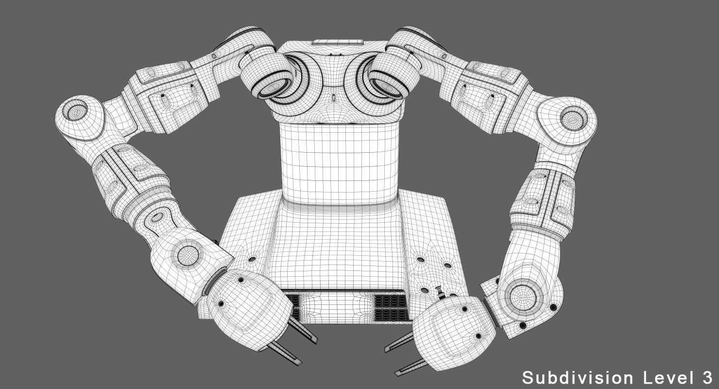 Robot Yumi Low-poly 3D model_19