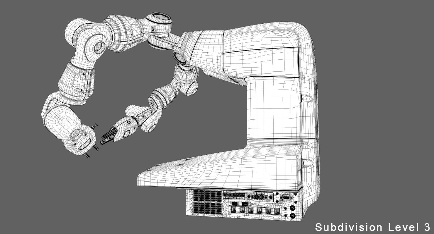 Robot Yumi Low-poly 3D model_23