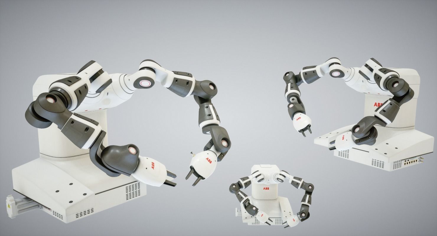 Robot Yumi Low-poly 3D model_14