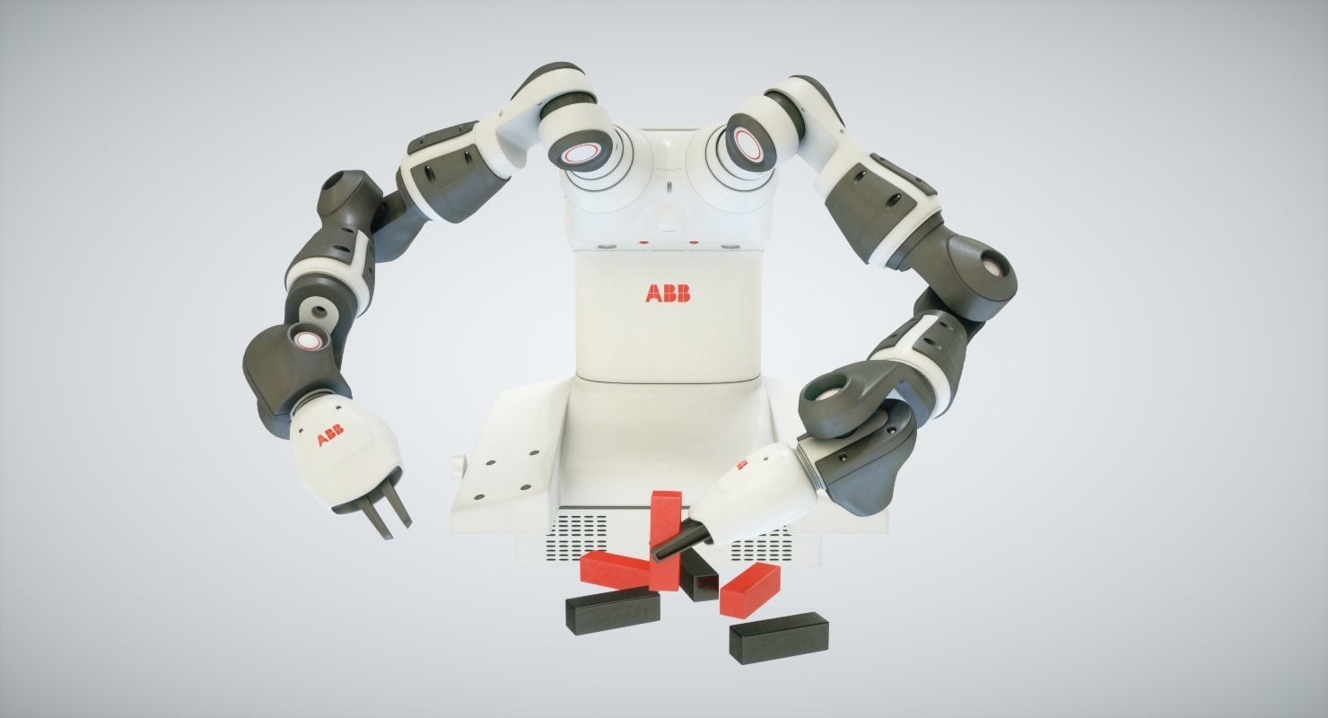 Robot Yumi Low-poly 3D model_15