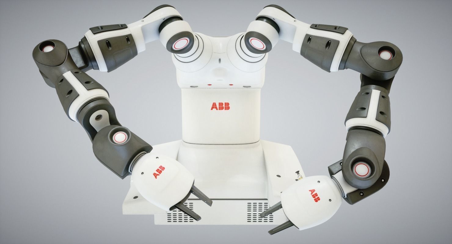 Robot Yumi Low-poly 3D model_12