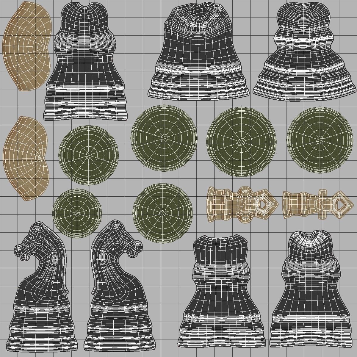 Chees 3D and 3D Print Files Low-poly 3D model_9