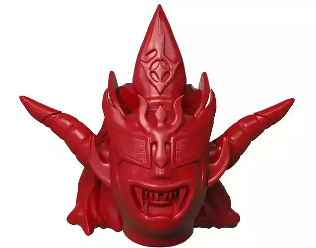 Red mask guy 3D printable portrait sculpture 3D print model