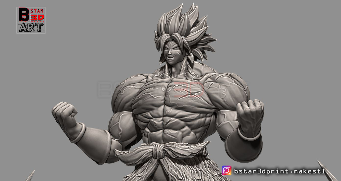 Broly Diorama - from Broly movie 2019 3D print model_15