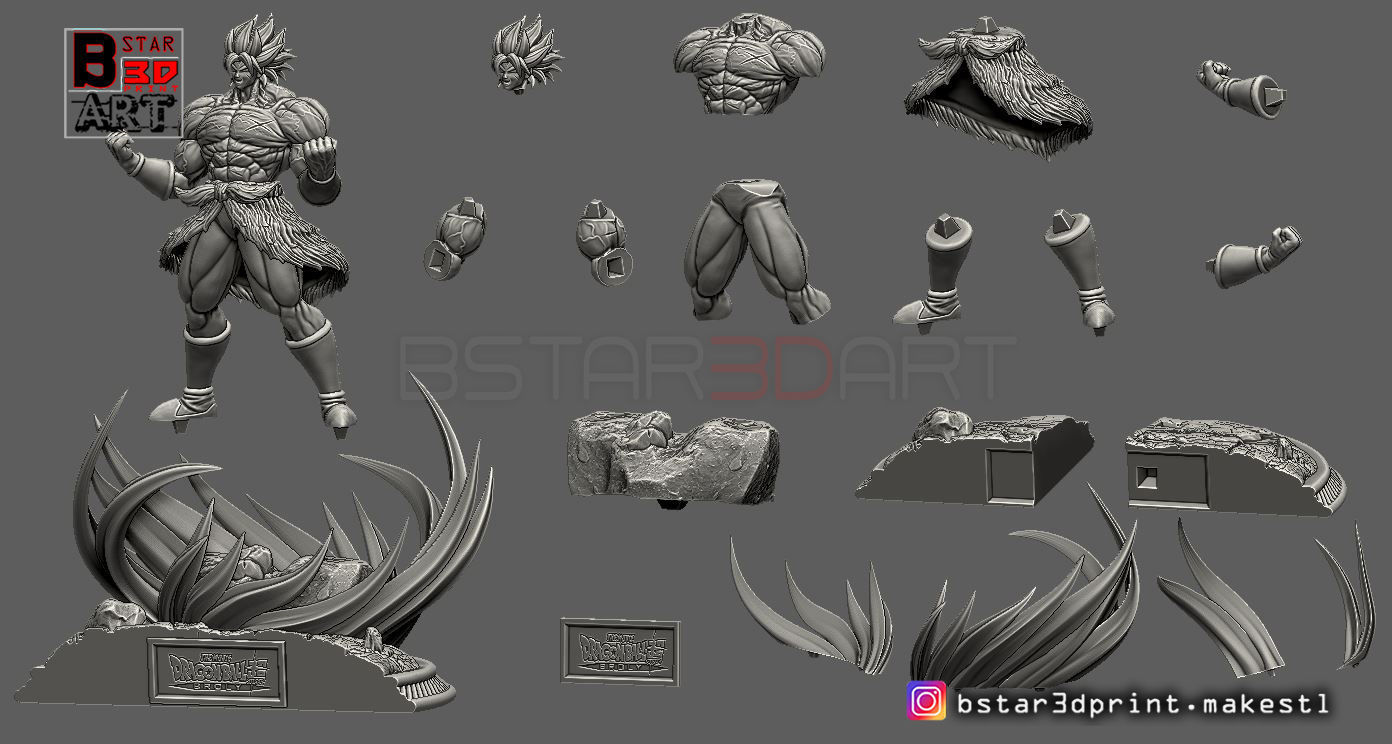 Broly Diorama - from Broly movie 2019 3D print model_20