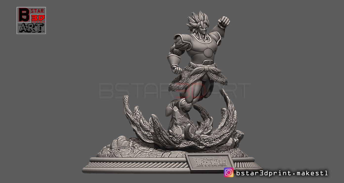Broly Diorama - from Broly movie 2019 3D print model_29