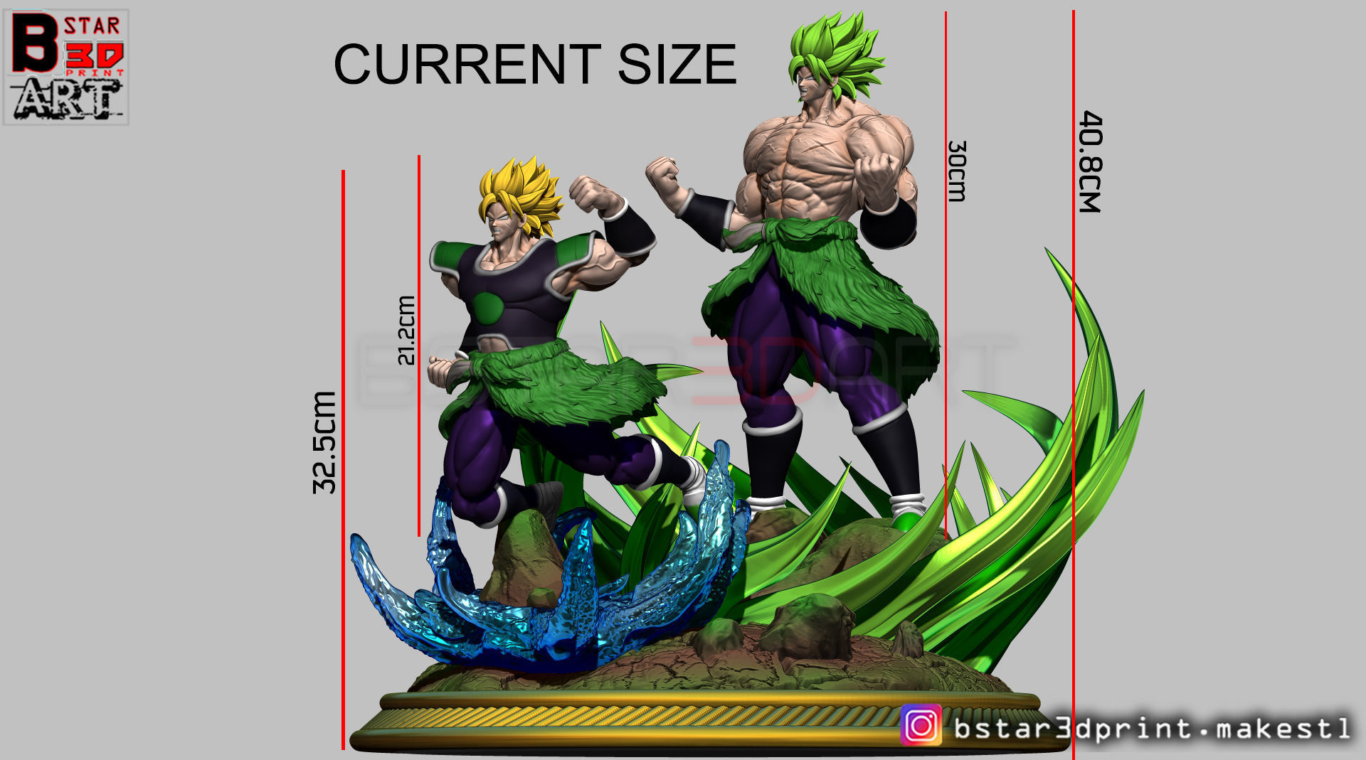 Broly Diorama - from Broly movie 2019 3D print model_2