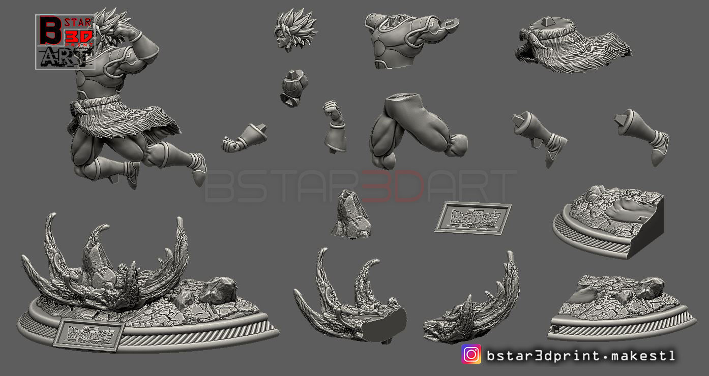 Broly Diorama - from Broly movie 2019 3D print model_34