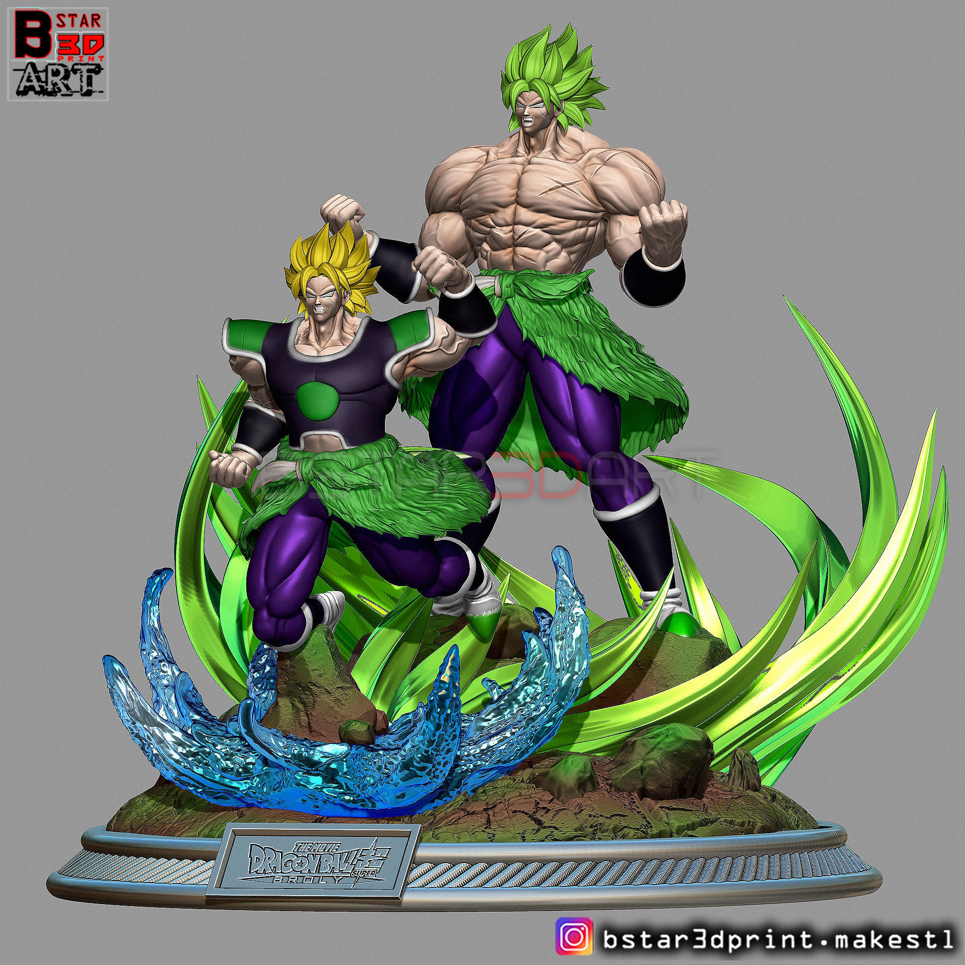 Broly Diorama - from Broly movie 2019 3D print model_1