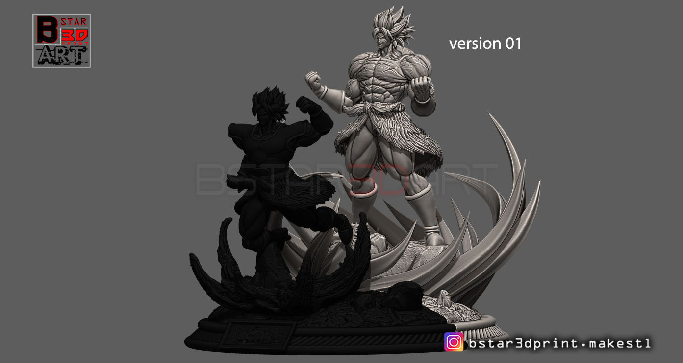 Broly Diorama - from Broly movie 2019 3D print model_6
