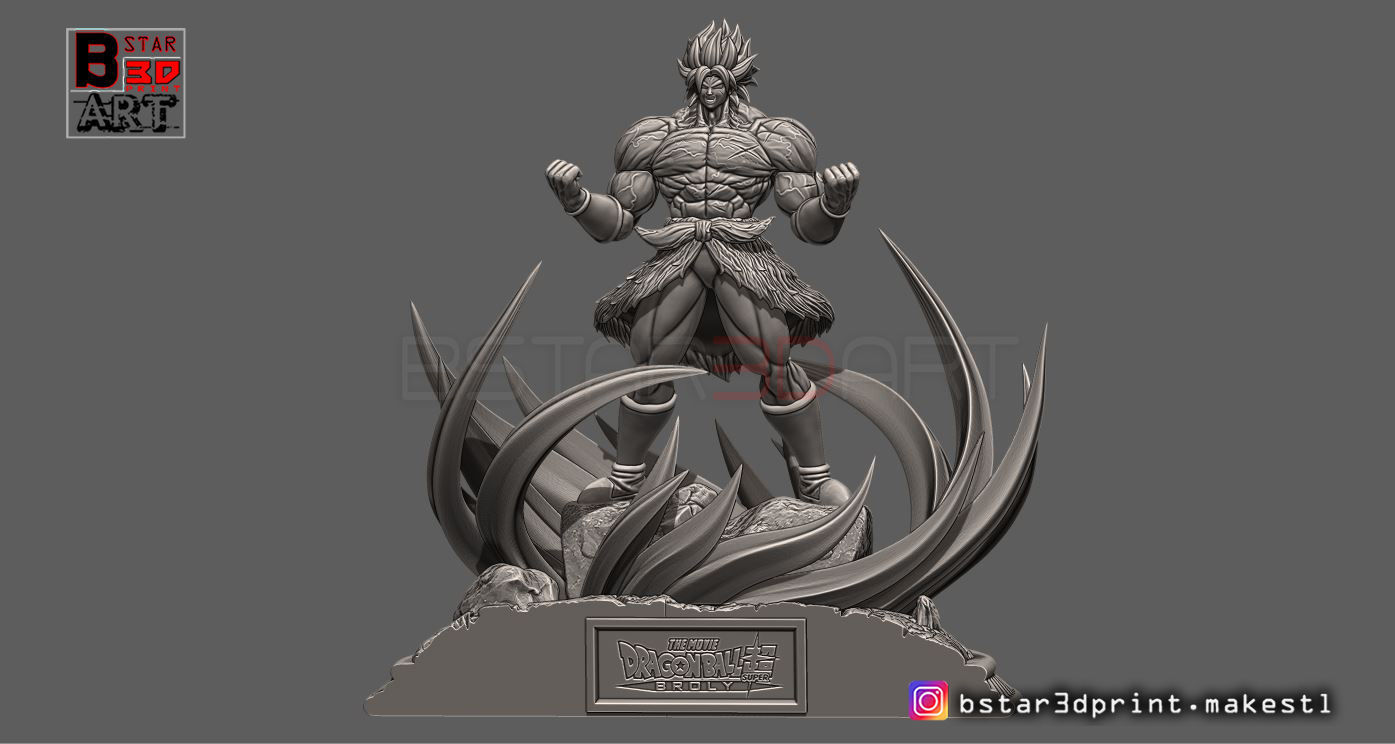 Broly Diorama - from Broly movie 2019 3D print model_7
