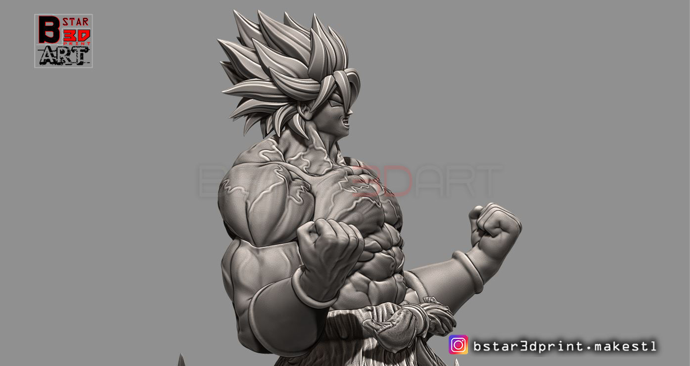 Broly Diorama - from Broly movie 2019 3D print model_16