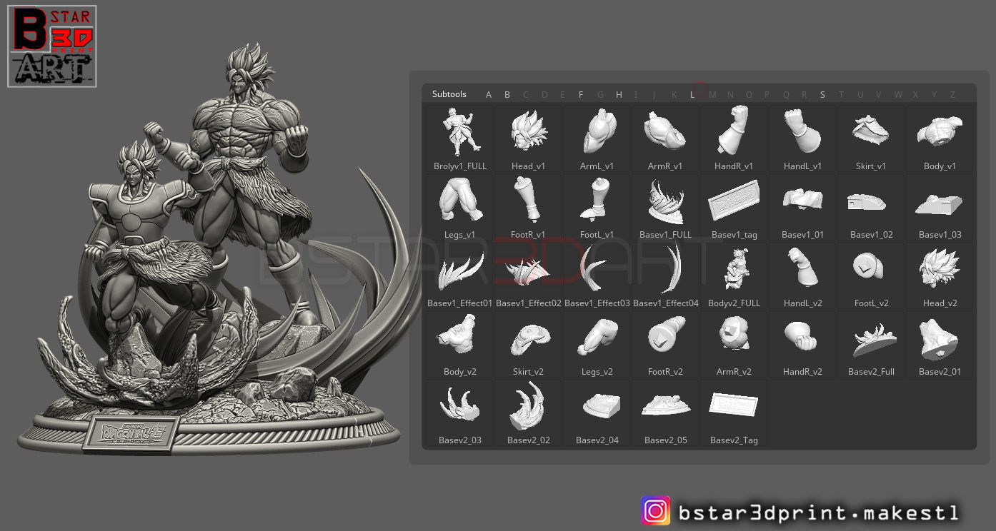 Broly Diorama - from Broly movie 2019 3D print model_3