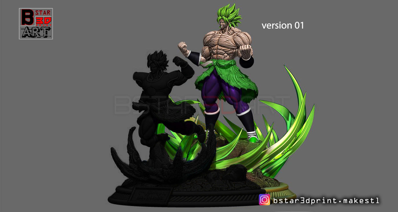 Broly Diorama - from Broly movie 2019 3D print model_5
