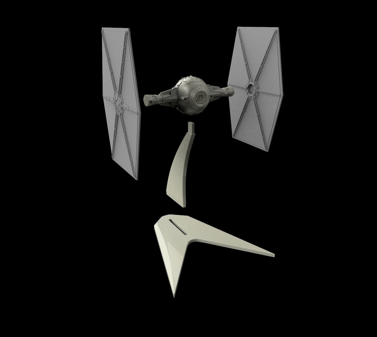 TIE-Fighter for 3D printing 3D print model_2