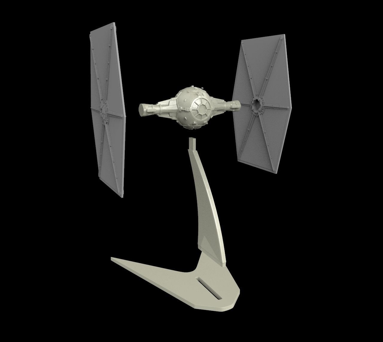 TIE-Fighter for 3D printing 3D print model_3
