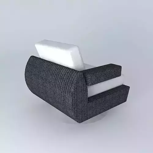 Wicker chair and White Leather